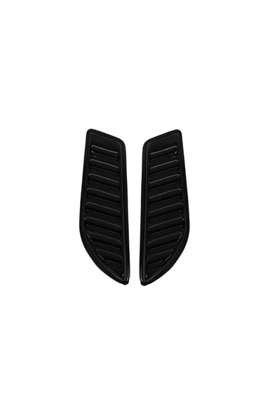 BRSPLAST  Universal Kaput Üstü Büyük Havalandırma Izgarası Piano Black 2 Adet - Resim 2