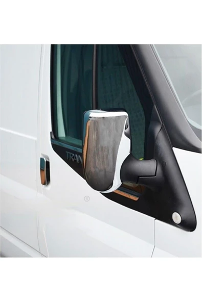ServetDizaynOto  Ford Transit Uyumlu 2003-2013 Krom Ayna Kapağı 2 Parça Paslanmaz Çelik - Resim 2