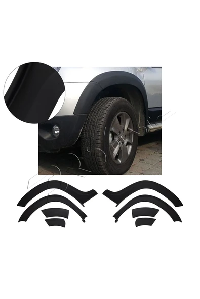 BRSPLAST  Dacia Duster Uyumlu 2010-2017 Abs Düz Çamurluk Dodik 8 Parça ürün görseli 1