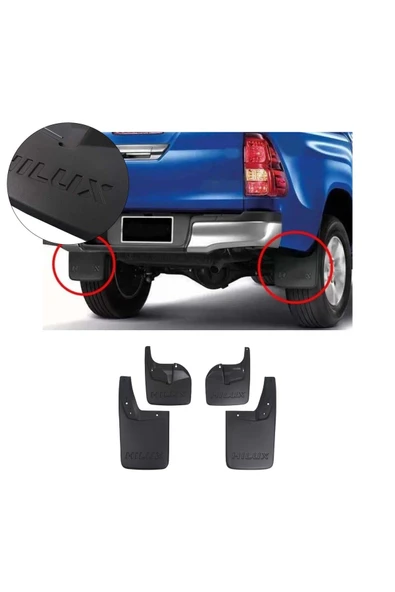 BRSPLAST  Toyota Hilux Uyumlu Enjeksiyon Model Paçalık 4 Parça ürün görseli 1