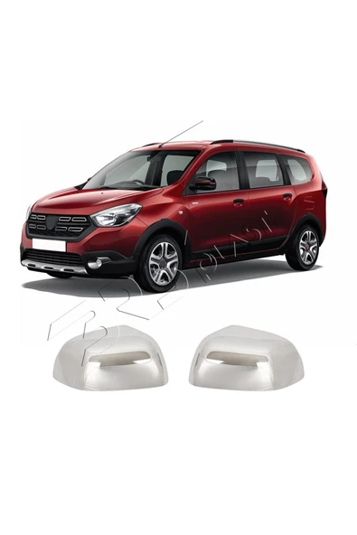 ServetDizaynOto  Dacia Lodgy Uyumlu 2012 Ve Üzeri Krom Ayna Kapağı 2 Parça Paslanmaz Çelik ürün görseli 1