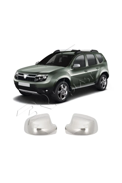 BRSPLAST  Dacia Duster Uyumlu 2013-2017 Krom Ayna Kapağı 2 Parça Paslanmaz Çelik