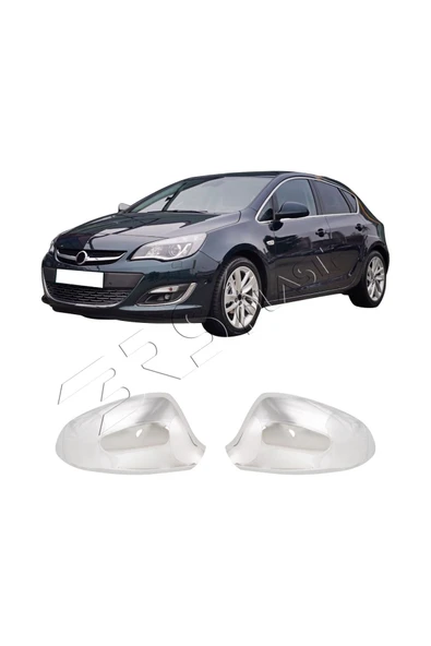 ServetDizaynOto  Opel Astra J Uyumlu 2010-2015 Krom Ayna Kapağı 2 Parça Paslanmaz Çelik - Resim 2