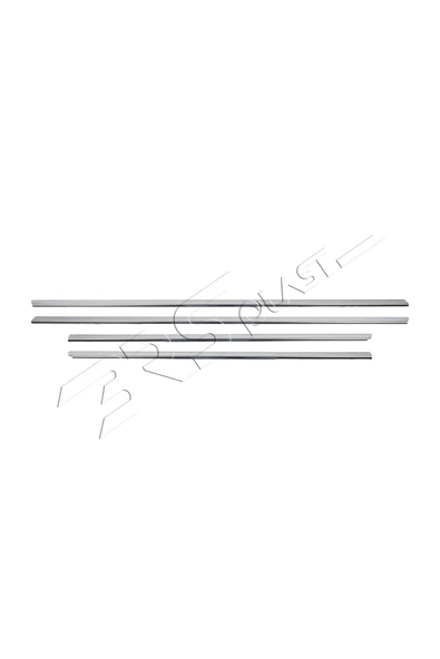 BRSPLAST  Bmw F20/f21 Uyumlu 2011-2019 Krom Cam Çıtası 4 Parça Paslanmaz Çelik - Resim 4