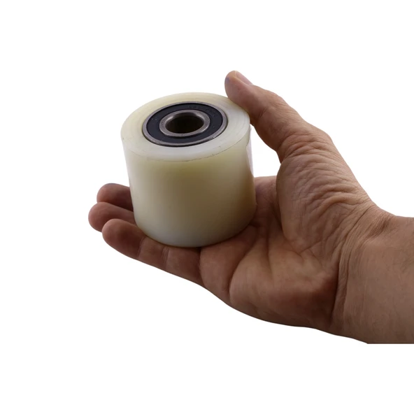 70x60x20 mm Transpalet Tekeri RPR Rulmanlı Bilyalı Beyaz Tekerlek Palet Taşıma Arabası Tekeri - Resim 3