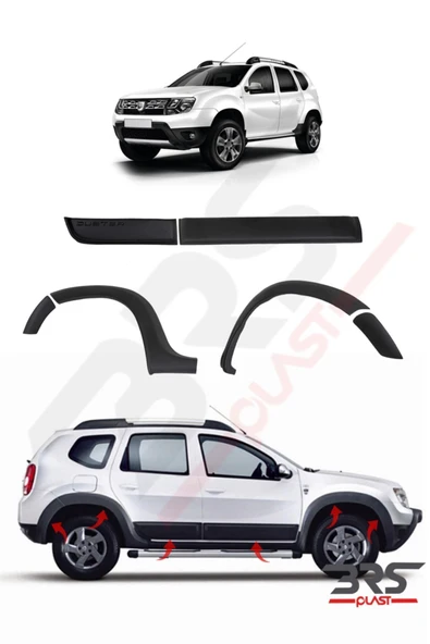 BRSPLAST  Dacia Duster Uyumlu 2010-2017 Abs Düz Dodik Seti 12 Parça - Resim 2