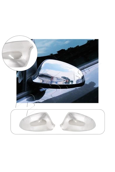 ServetDizaynOto  Opel Astra J Uyumlu 2010-2015 Krom Ayna Kapağı 2 Parça Paslanmaz Çelik ürün görseli 1