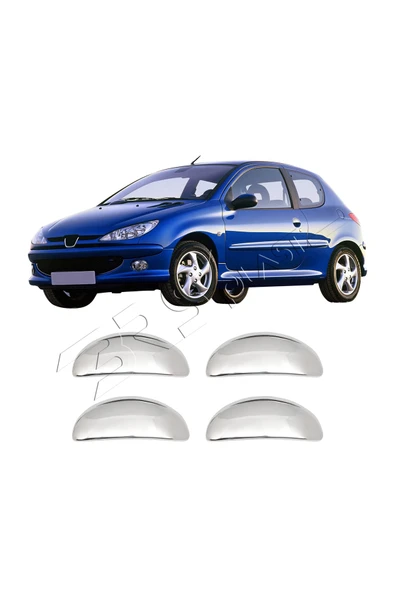 BRSPLAST  Peugeot 206 Plus Uyumlu 1998-2012 Kapı Kolu 4 Kapı Paslanmaz Çelik ürün görseli 1