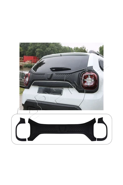 ServetDizaynOto  Dacia Duster Uyumlu 2018-2024 Abs Arka Bagaj Kapak Dodiği 3 Parça ürün görseli 1