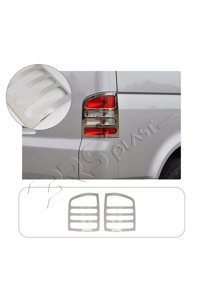 BRSPLAST  Volkswagen Transporter T5 Uyumlu 2003-2014 Stop Çerçevesi 2 Parça Paslanmaz Çelik ürün görseli 1