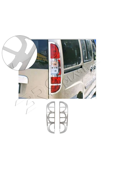 BRSPLAST  Fiat Doblo Facelift Uyumlu 2006-2010 Stop Çerçevesi 2 Parça Abs Krom Kaplama ürün görseli 1
