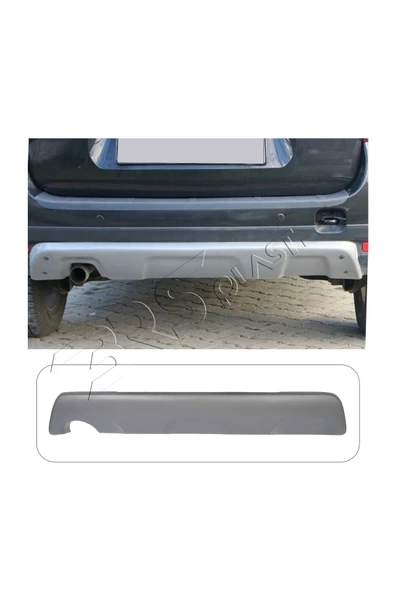 ServetDizaynOto  Dacia Duster Uyumlu 2010-2017 Abs Arka Difüzör Gri ürün görseli 1