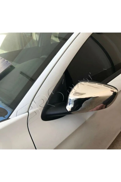 ServetDizaynOto  Citroen C-elysee Uyumlu 2012 Ve Üzeri Ayna Kapağı 2 Parça Paslanmaz Çelik - Resim 3