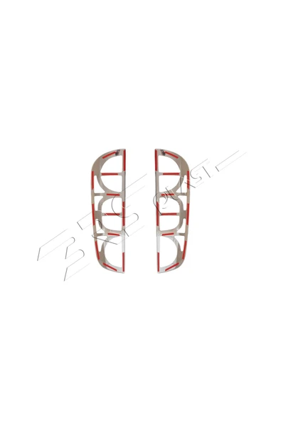 BRSPLAST  Fiat Doblo Facelift Uyumlu 2006-2010 Stop Çerçevesi 2 Parça Abs Krom Kaplama - Resim 6