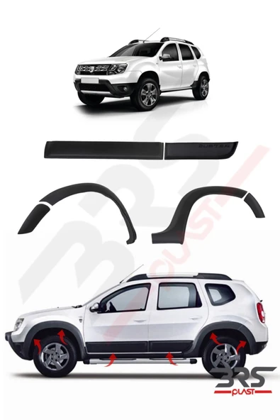 BRSPLAST  Dacia Duster Uyumlu 2010-2017 Abs Düz Dodik Seti 12 Parça - Resim 3