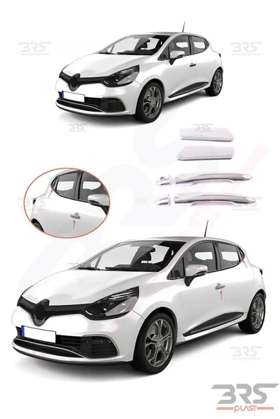 BRSPLAST  Renault Clio 4 Uyumlu 2012-2018 Krom Kapı Kolu 4 Kapı Paslanmaz Çelik - Resim 2