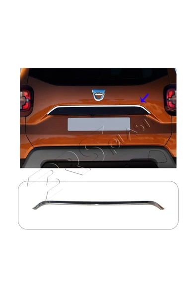 BRSPLAST  Dacia Duster Uyumlu 2018-2024 Krom Bagaj Çıtası Paslanmaz Çelik ürün görseli 1