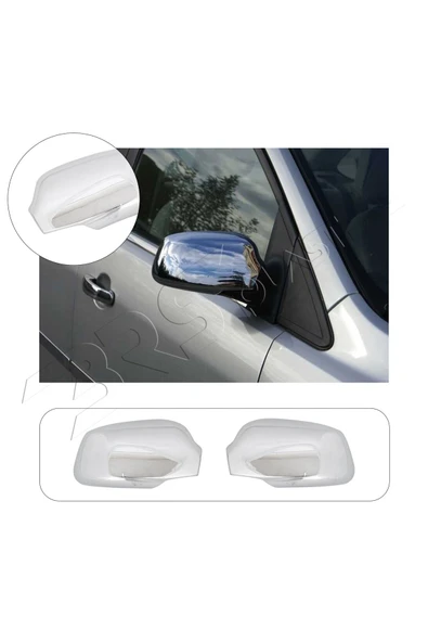 BRSPLAST  Ford Focus 2 Uyumlu 2005-2012 Krom Ayna Kapağı 2 Parça Paslanmaz Çelik ürün görseli 1