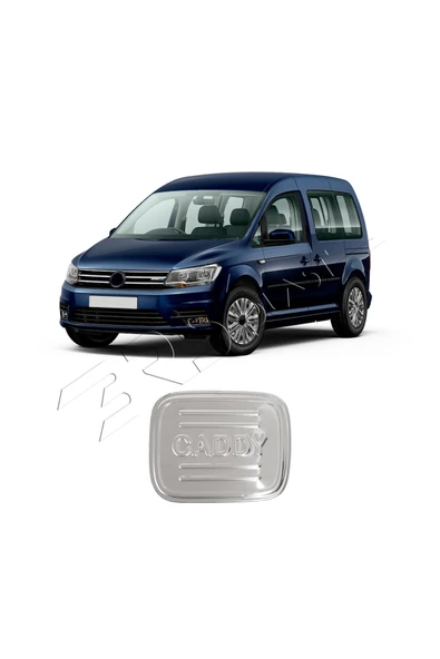 BRSPLAST  Volkswagen Caddy Uyumlu 2015-2019 Krom Depo Kapağı Paslanmaz Çelik - Resim 3