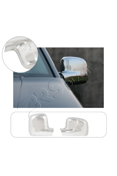 BRSPLAST  Volkswagen Caddy Uyumlu 2004-2014 Krom Ayna Kapağı 2 Parça Paslanmaz Çelik ürün görseli 1