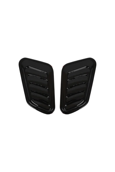 BRSPLAST  Universal Kaput Üstü Havalandırma Izgarası Piano Black 2 Adet - 2