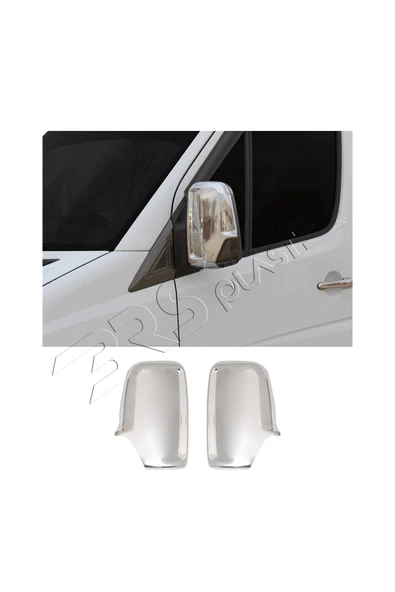 ServetDizaynOto  Mercedes Sprinter W906 Uyumlu 2006-2018 Krom Ayna Kapağı 2 Parça Paslanmaz Çelik - Resim 4