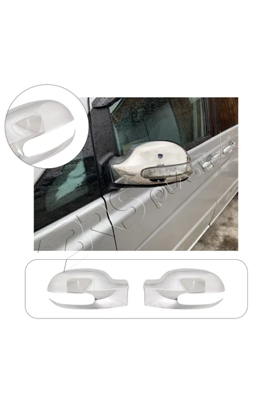 BRSPLAST  Mercedes Vito Viano Uyumlu 2003-2014 Krom Ayna Kapağı 2 Parça Paslanmaz Çelik ürün görseli 1