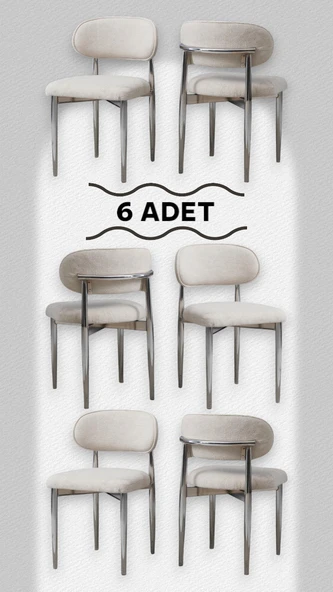POLO SANDALYE KREM (6 ADET) - 1