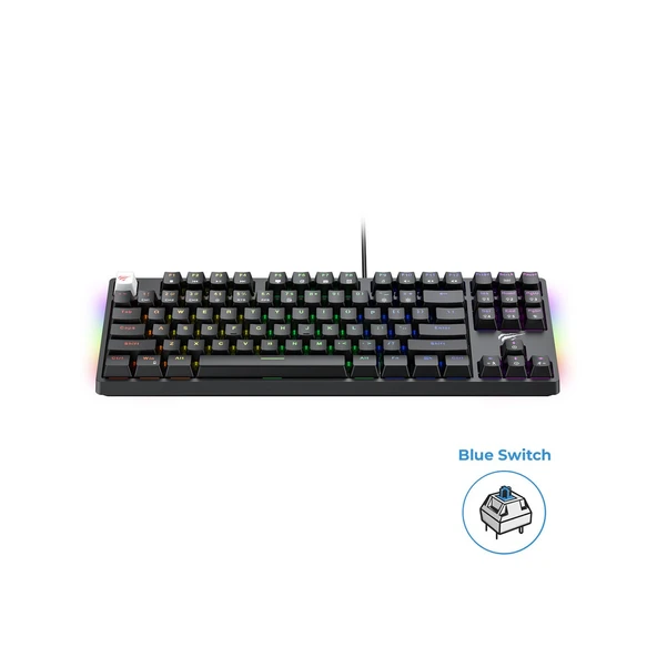 Havit Gamenote KB890L Arkadan Aydınlatmalı Gaming Türkçe Q Klavye Blue Switch - 3