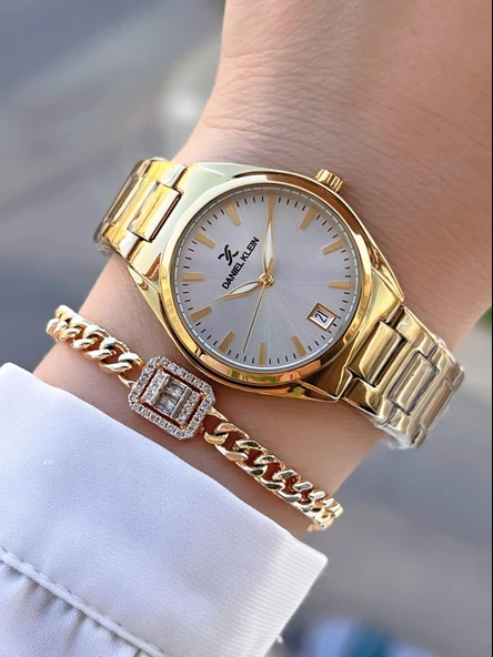 Daniel Klein Takvimli Kadran 3 Atm Suya Dayanıklı 2 Yıl Garantili Kadın Kol Saati+Bileklik BX10947.1 ürün görseli