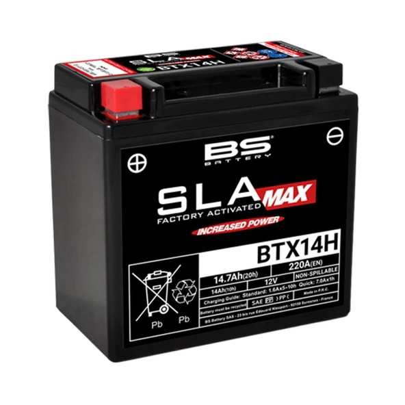 BS BATTERY BTX14H (SLA MAX) Motosiklet Aküsü SLA MAX Tipi - 1