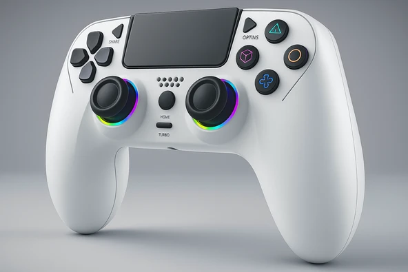 PS-4 Oyun Kumandası PS-4/Slim/Pro/PC İle Uyumlu Dokunmatik Panel/RGB-LED/EXT/Audio Jakı