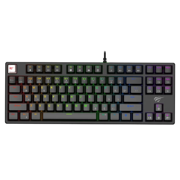 Havit Gamenote KB890L Arkadan Aydınlatmalı Gaming Türkçe Q Klavye Blue Switch - 5
