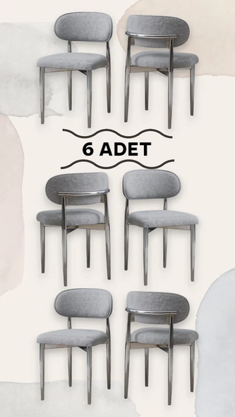 POLO SANDALYE GRİ (6 ADET) - 1