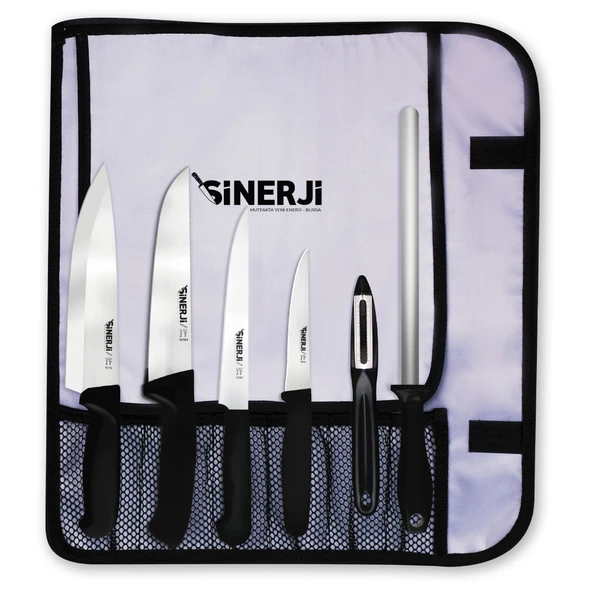 Silver Gastronomi Rulo Çantalı Bıçak Seti 6+1 ürün görseli