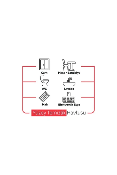 Sleepy Easy Clean Kiraz Çiçeği Yüzey Temizlik Havlusu, 100 Yaprak 7 Al 6 Öde - Resim 3