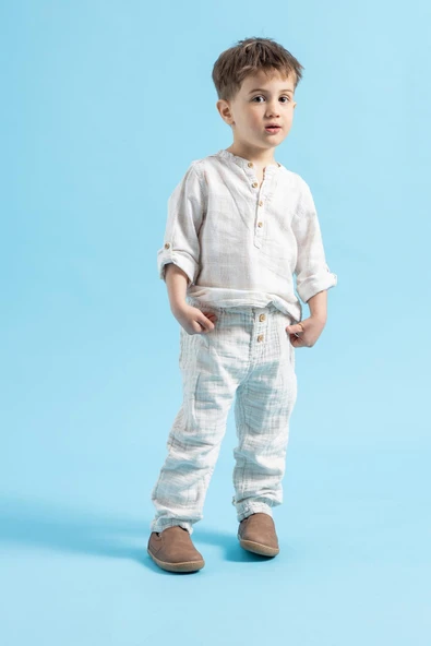 Smart Walker Slip-On #Tags Kahverengi Meşe Barefoot Işıklı Çocuk Ayakkabı - Resim 4