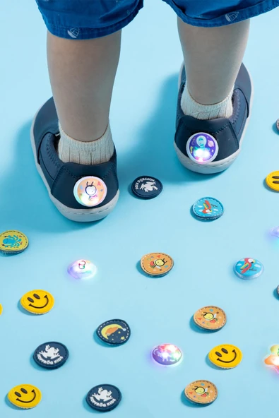 Smart Walker Slip-On #Tags Süper Mat Lacivert Barefoot Işıklı Çocuk Ayakkabı - 5