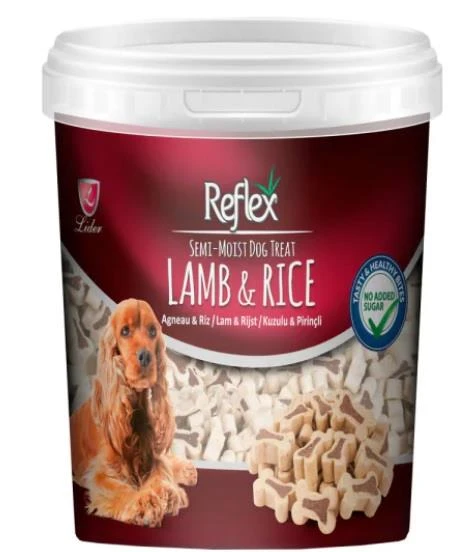 Reflex Kuzulu ve Pirinçli Yumuşak Köpek Ödülü 500 gr ürün görseli 1
