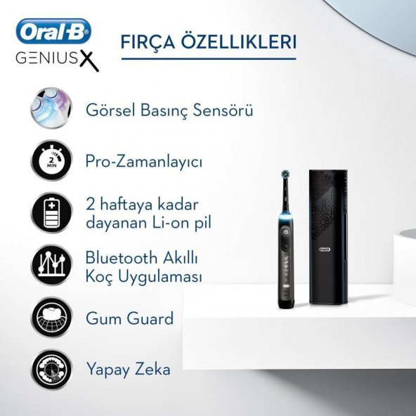 Oral-B Genius x 20000N Midnight Black Elektrikli Diş Fırçası - 4