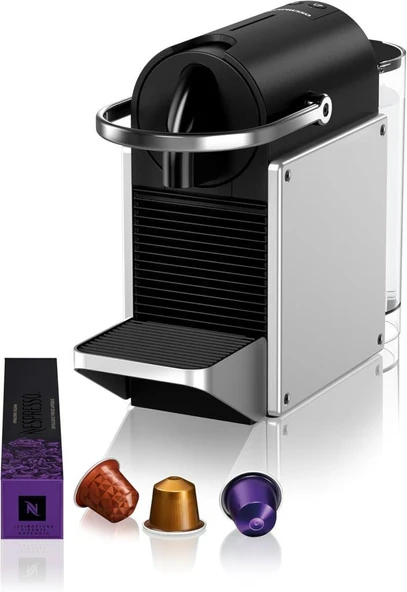 Nespresso D62 Pixie Kapsüllü Kahve Makinesi Gümüş - 1