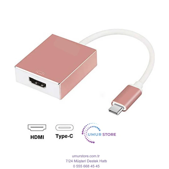 Type-C To HDMI 4K Dönüştürücü Adaptör USB 3.1 10 Gbps ürün görseli 1