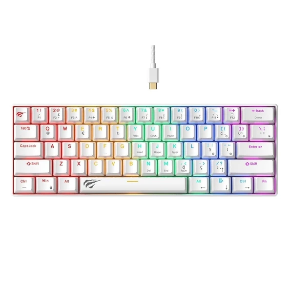 Havit Gamenote KB903L %60 Mekanik Blended Aydınlatma Oyuncu Klavyesi - 61 Tuş - Siyah - 9