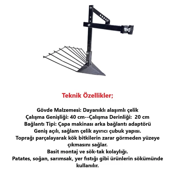 Patates Sökme Aparatı Çapa Makinesi-Tarımgaraj - 2