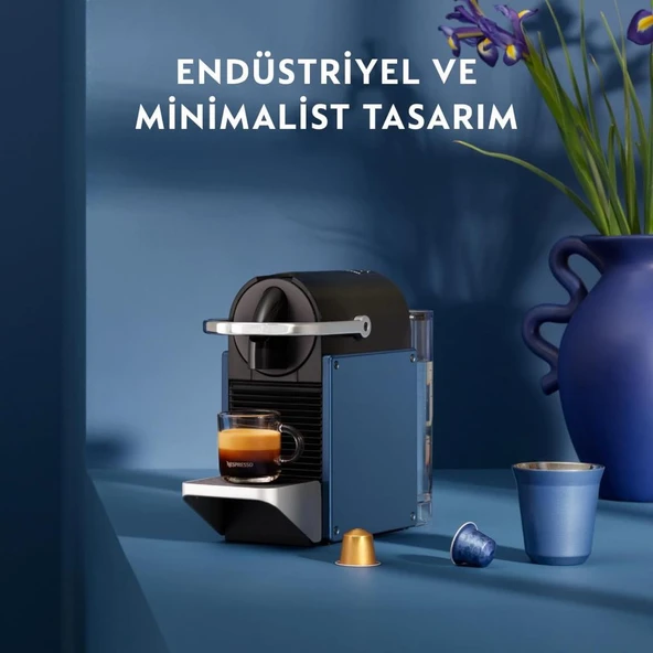 Nespresso D62 Pixie Kapsüllü Kahve Makinesi Mavi - Resim 6