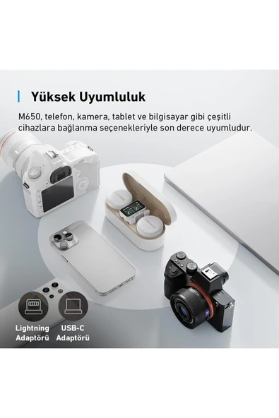 Work M650 Yaka Mikrofonu-beyaz-a3320 - 6