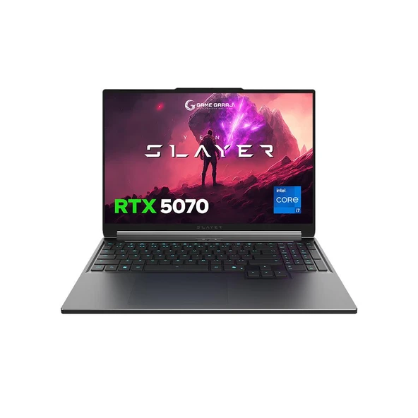 Game Garaj Slayer X7T-5070 C2 Intel Core i7 14650HX 32GB RAM 1TB SSD RTX5070 16" QHD+ 180Hz IPS FreeDOS Oyuncu Laptop - 1