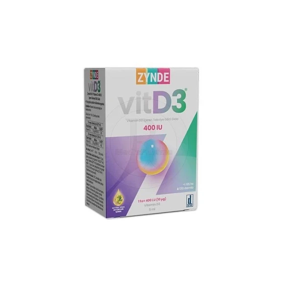 Zynde Vitamin D3 400 IU Sprey 5 ML ürün görseli
