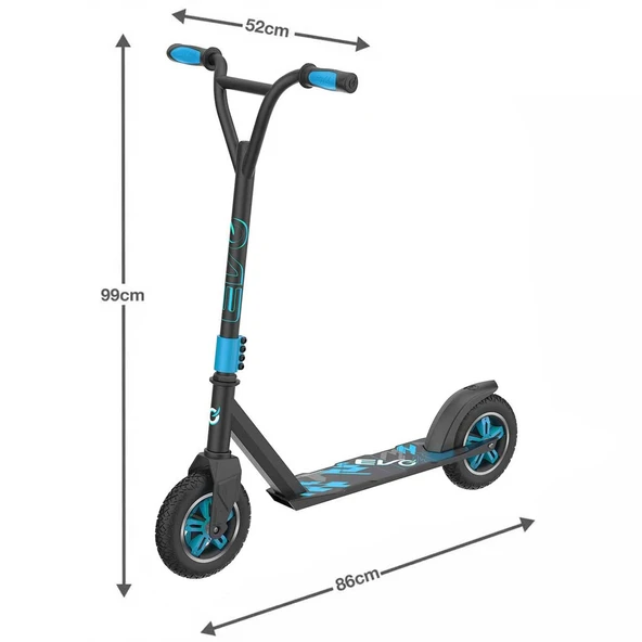 Evo 2 Tekerlekli Dirt Rider Mavi Scooter - Resim 8