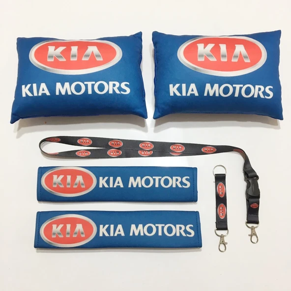 Kia Boyun Yastığı Emniyet Kemer Pedi Seti Mavi